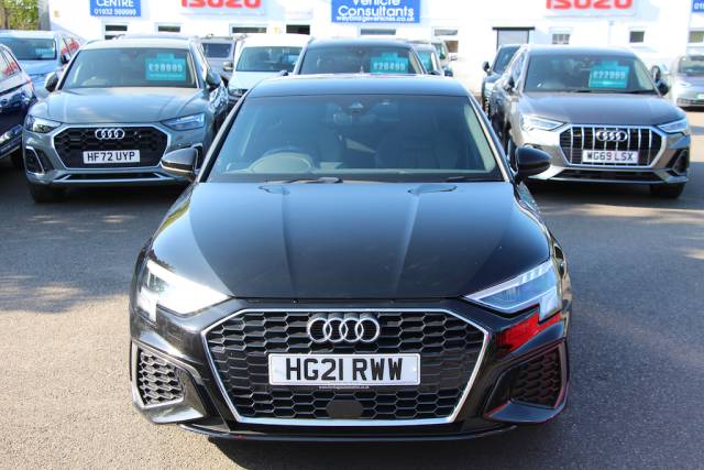 Audi A3 1.5 T FSi 35 S line Sportback [150] (1 OWNER, FSH, 8.9% APR !!) Hatchback Petrol Mythos Black
